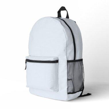 Blue Soft White Pastel Solid Color Printed Backpack
