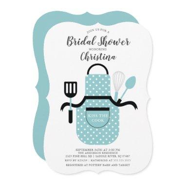 Blue Stock the Kitchen Bridal Shower Invitations