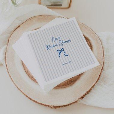 Blue Stripes Bow  Napkins