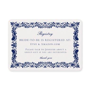 Blue Talavera Tile Registry  Invitation Insert