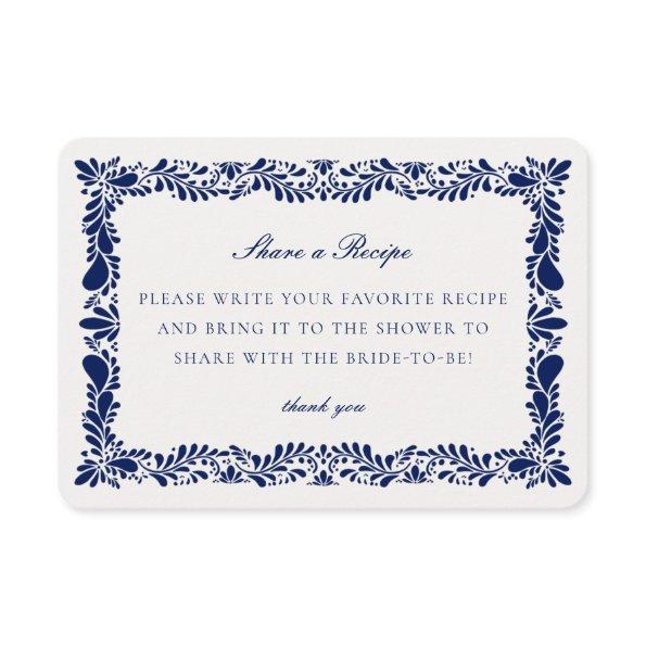 Blue Talavera Tile Share Recipe  Insert