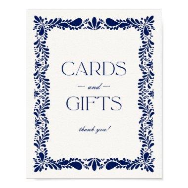 Blue Talavera Tile Spanish  and Gifts Sign
