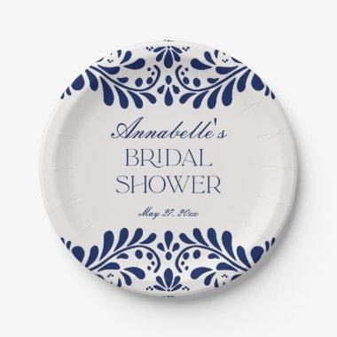 Blue Talavera Tile Spanish Fiesta  Paper Plates