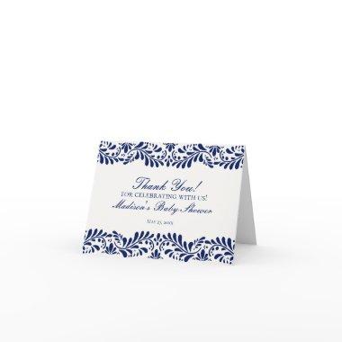 Blue Talavera Tile Spanish Fiesta Thank You