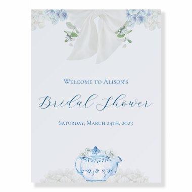 Blue Tea Party  Welcome Sign