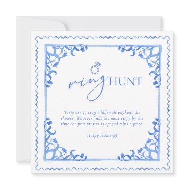 Blue Tile  Ring Hunt Table Sign