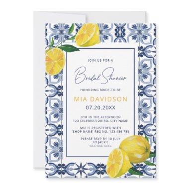 Blue Tile & Lemon Citrus Summer