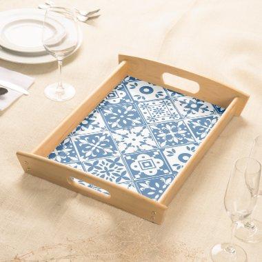 Blue Tile Santorini Greek/ Spanish themed Serving Tray