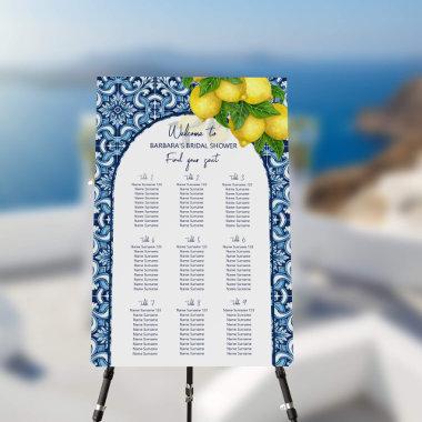 Blue tiles and lemons Amalfi Positano themed Foam Board