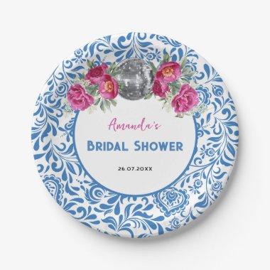 Blue Tiles Dancing Queen Disco  Paper Plates