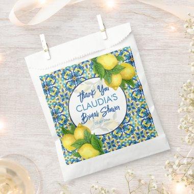 Blue tiles lemon Amalfi Positano  Favor Bag