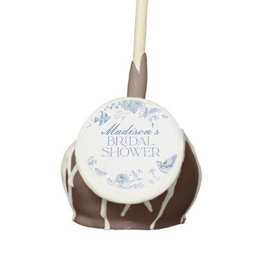 Blue Toile De Jouy  Favor Cake Pop