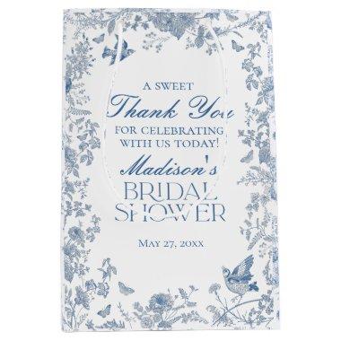 Blue Toile De Jouy  Favors Medium Gift Bag