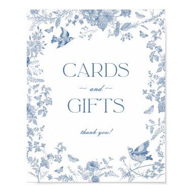 Blue Toile De Jouy Floral  and Gifts Sign