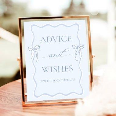 Blue Tying the knot  Advice Wishes Poster