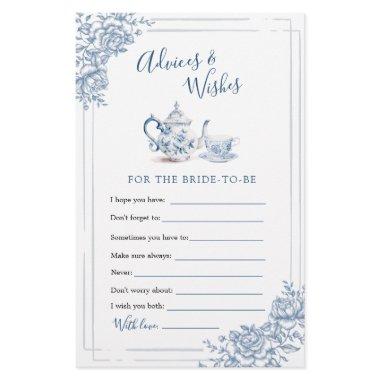Blue Victorian Garden Bridal Tea Advice and Wishes