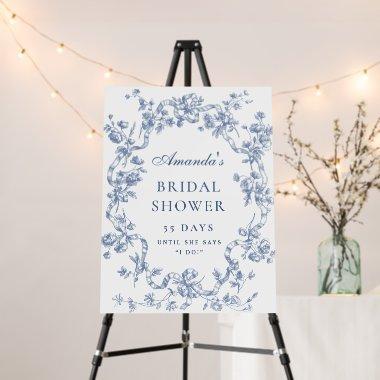 Blue Victorian Ornate Floral  Foam Board