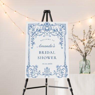 Blue Victorian Ornate Grace  WELCOME Foam Board