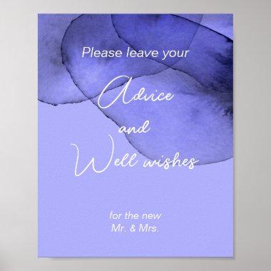 Blue violet lavender Advice and Well wishes  Poster
