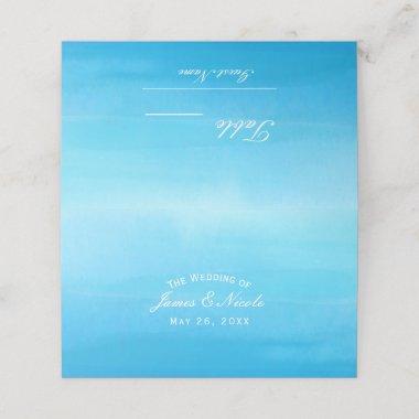 Blue Watercolor Beach Tropical Wedding Seating Place