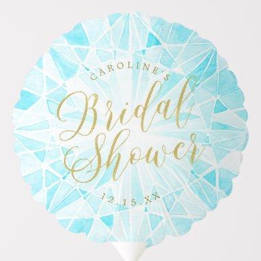 Blue Watercolor Diamond  Custom Balloon