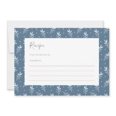Blue Watercolor Leaves & Dots Pattern Recipe