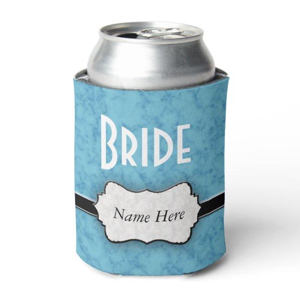 Blue Wedding Party Drink Cozy Can Cooler