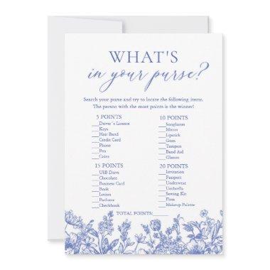 Blue What's In Your Purse  Game