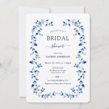 Blue & White Delft Bridal shower Invitations