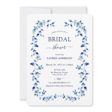 Blue & White Delft Bridal shower Invitations