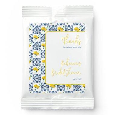 Blue White Lemon Mediterranean Tile  Lemonade Drink Mix