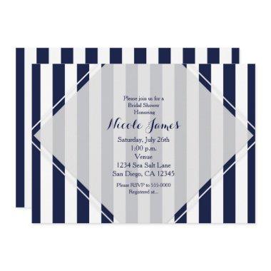 Blue & White Stripes Modern Striped