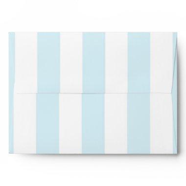 Blue & White Vertical Stripes Invitations Envelope