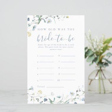 Blue Wildflower boho how old was the bride game