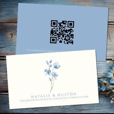 Blue Wildflower QR Code  Registry Enclosure