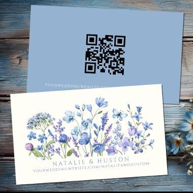 Blue Wildflower QR Code  Registry Enclosure