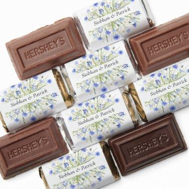 Blue Wildflower Wedding Favor Hershey's Choc Bar