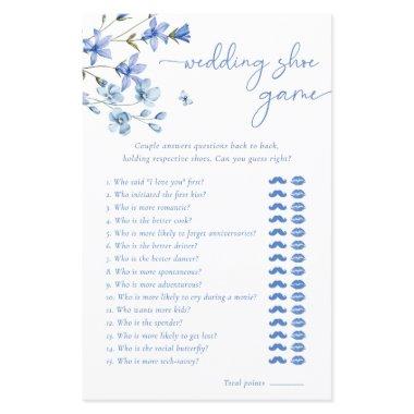 Blue Wildflower Wedding Shoe Bridal Shower Game