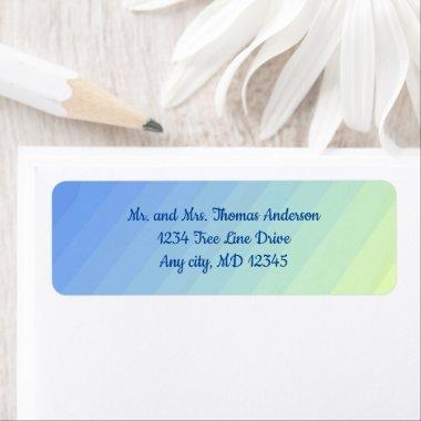 Blue Yellow Gradient Modern Stylish Return Address Label