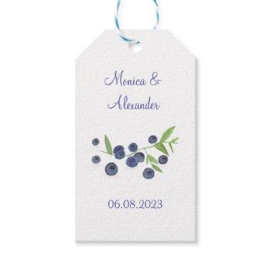 Blueberries Blueberry Fruits Wedding Party Gift Tags