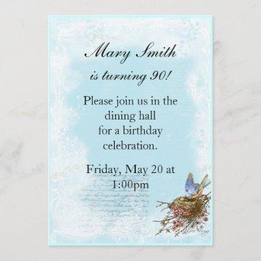 Bluebird Invitations Birthday or Anniversary