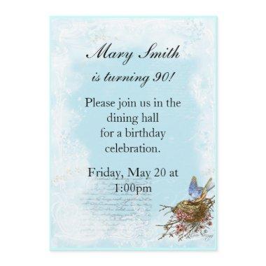 Bluebird Invitations Birthday or Anniversary