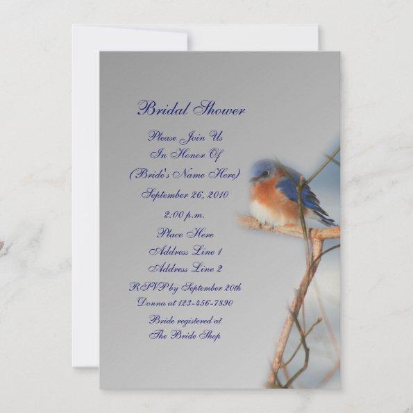 Bluebird Nature Bridal Shower Invitations