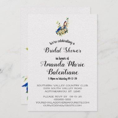 Bluebird Of Happiness Vintage Bridal Shower Invite
