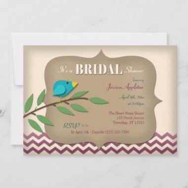 Bluebird Scrapbook Style Bridal Shower Invitations
