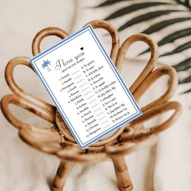 Bluelove you around the world bridal game