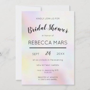 Blurred colorful pastel gradient Bridal Shower Invitations