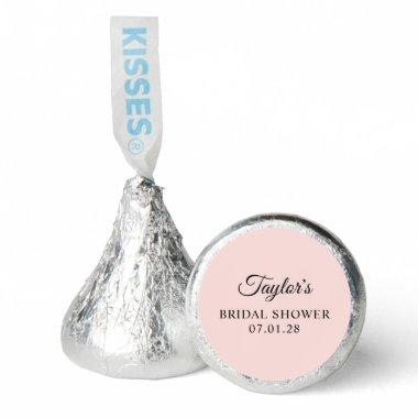 Blush and Black Elegant Script Bridal Shower Hershey®'s Kisses®
