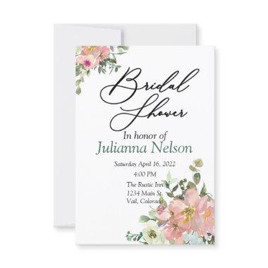 Blush and eggshell watercolor floral