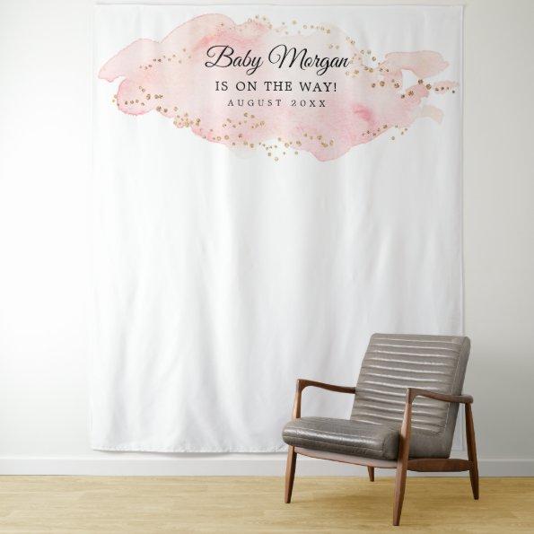 Blush and Gold Baby Shower Backdrop Photo Prop